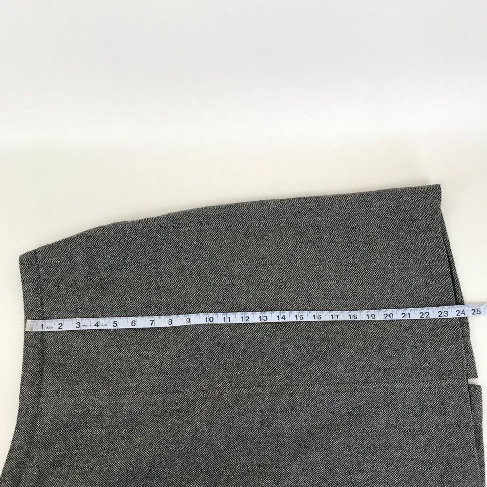 J. Crew Wool Blend A-Line Skirt Women’s Size 10 Zip Pockets Lined Herringbone - Picture 8 of 10